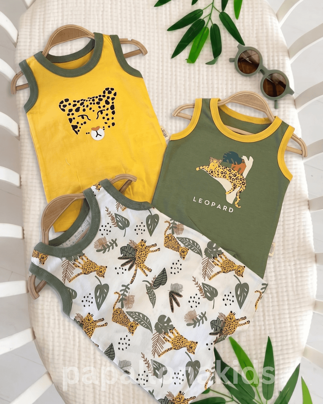 Ensemble bébé 3 pièces léopard