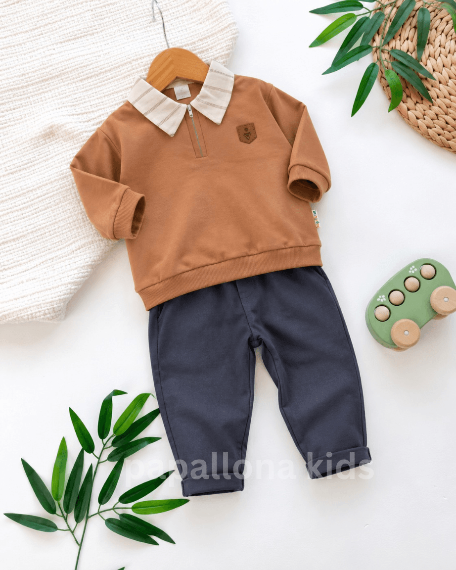 Ensemble garçon polo et pantalon 2 pièces — 4