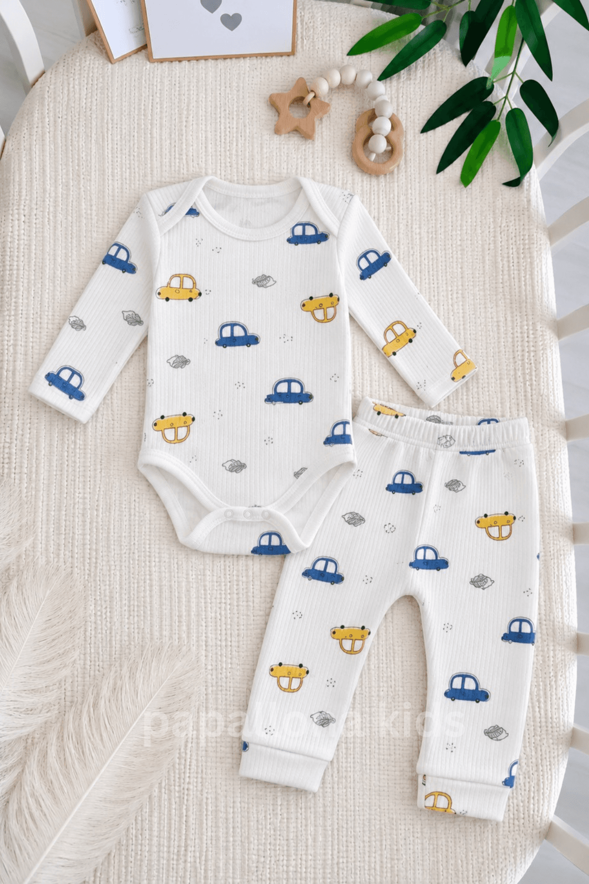 Ensemble bébé 2 pièces imprimé voitures