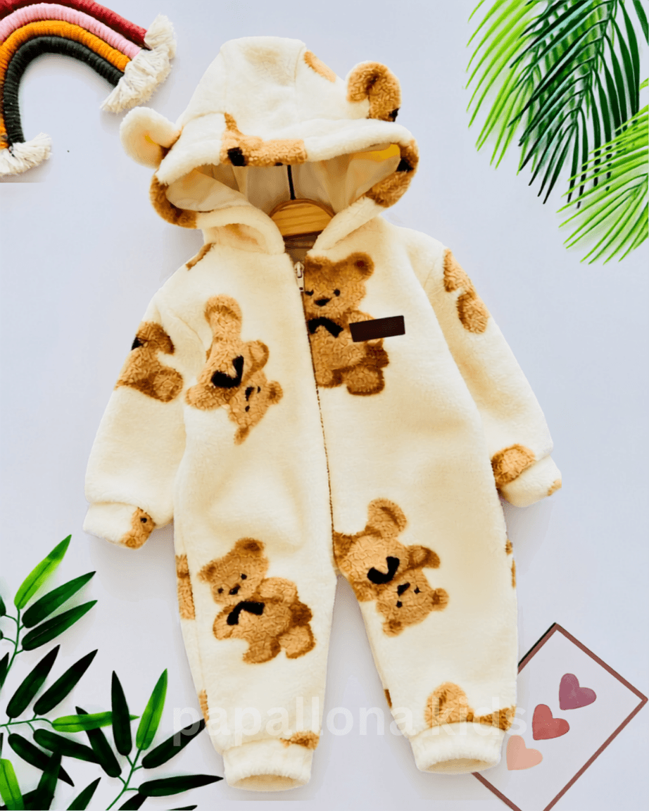 Combinaison hiver ourson douillette pour bébé