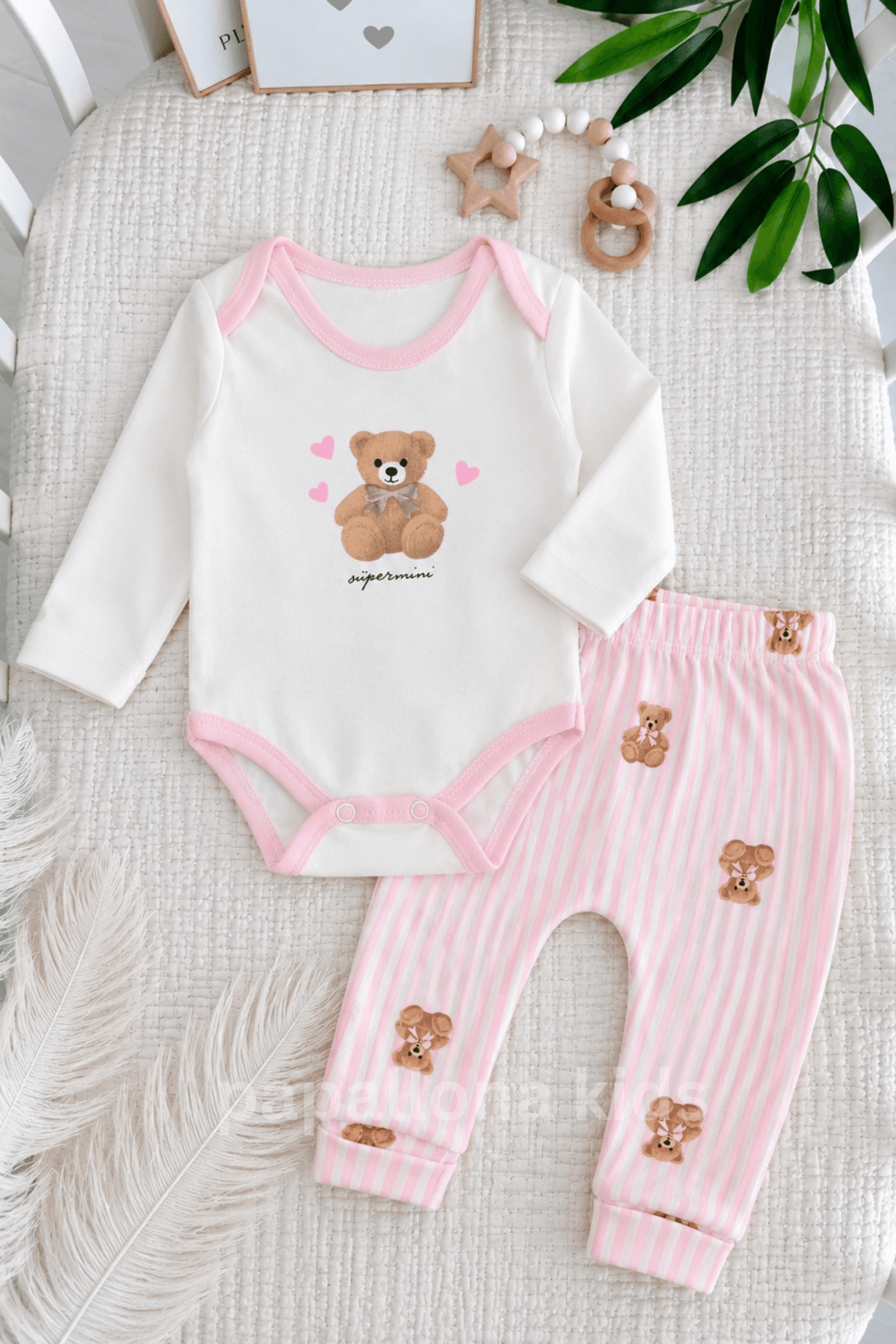 Ensemble bébé fille 2 pièces ourson