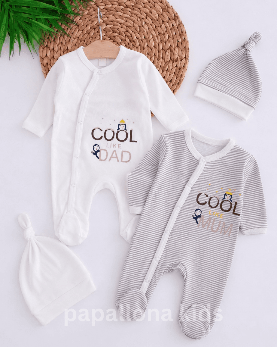 Lot naissance doux en coton 4 pièces