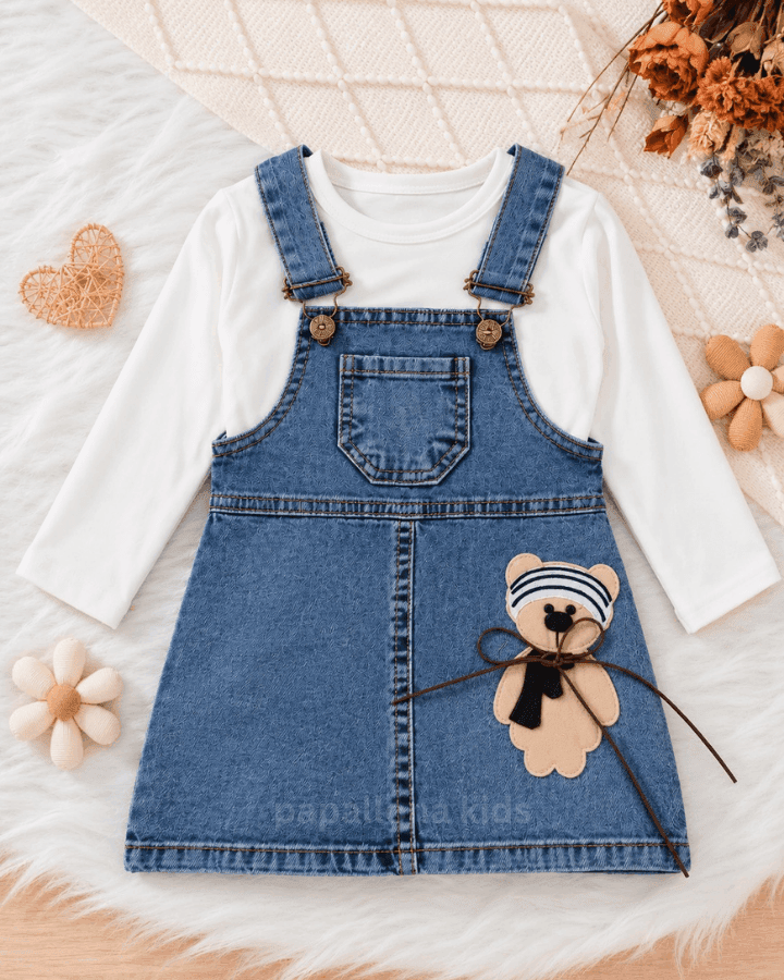 Ensemble salopette en jean pour fille — 2