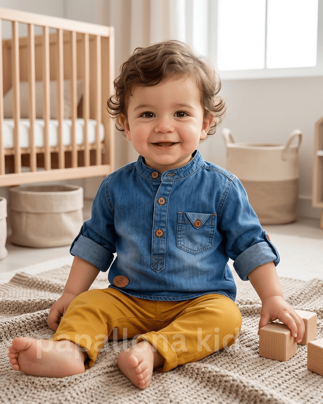 Ensemble chemise et pantalon 2 pièces en coton