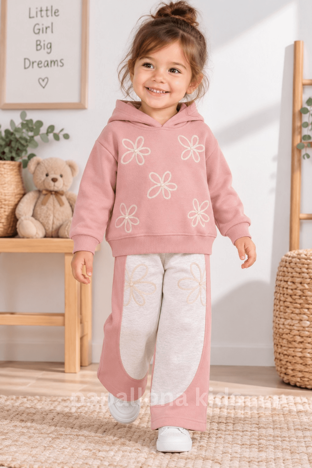 Ensemble fille Flowers 2 pièces avec capuche — 3