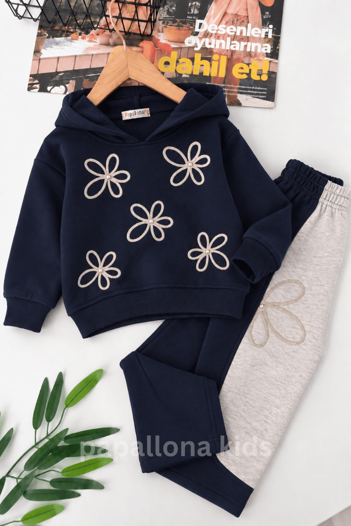 Ensemble fille Flowers 2 pièces avec capuche — 4
