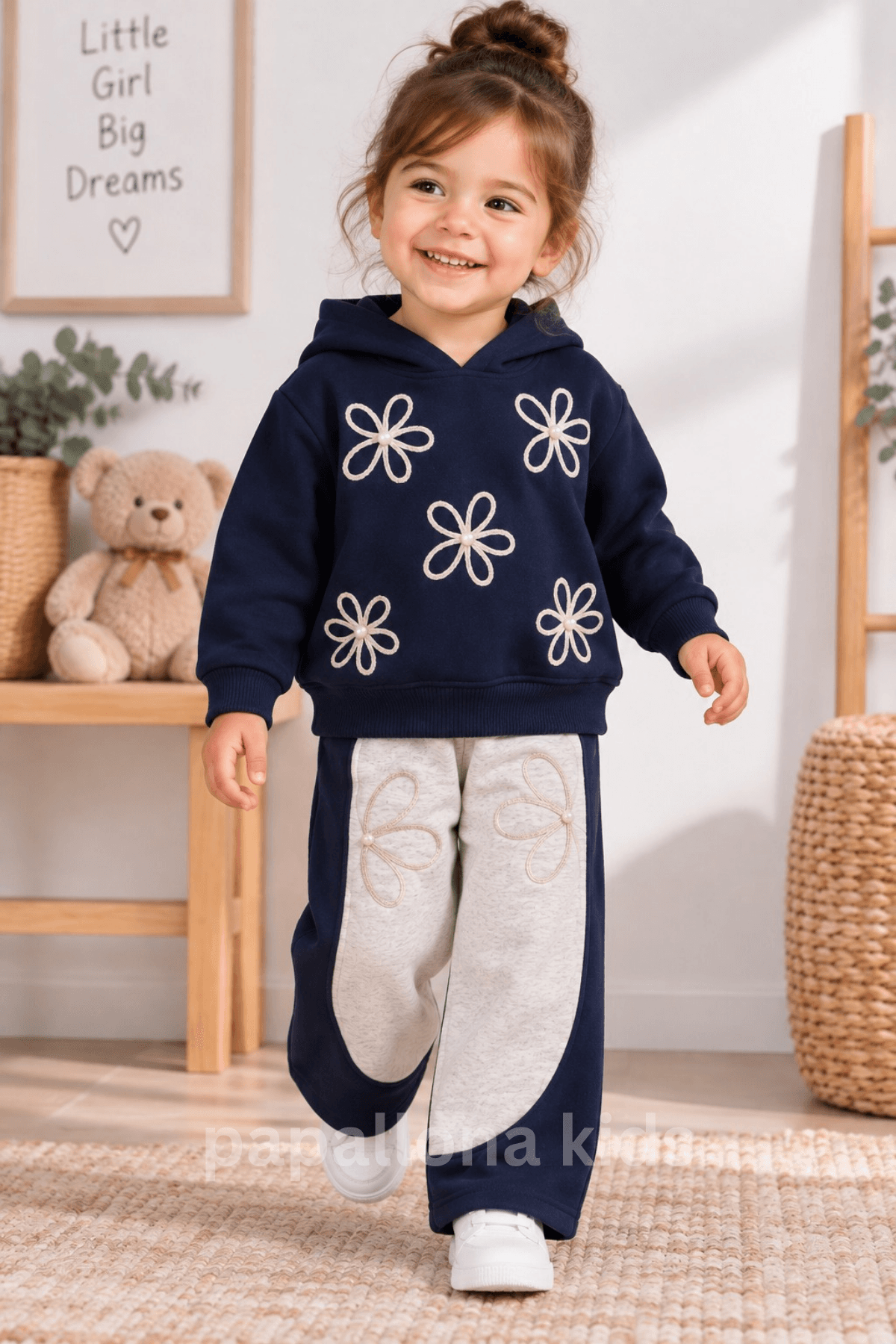 Ensemble fille Flowers 2 pièces avec capuche — 2