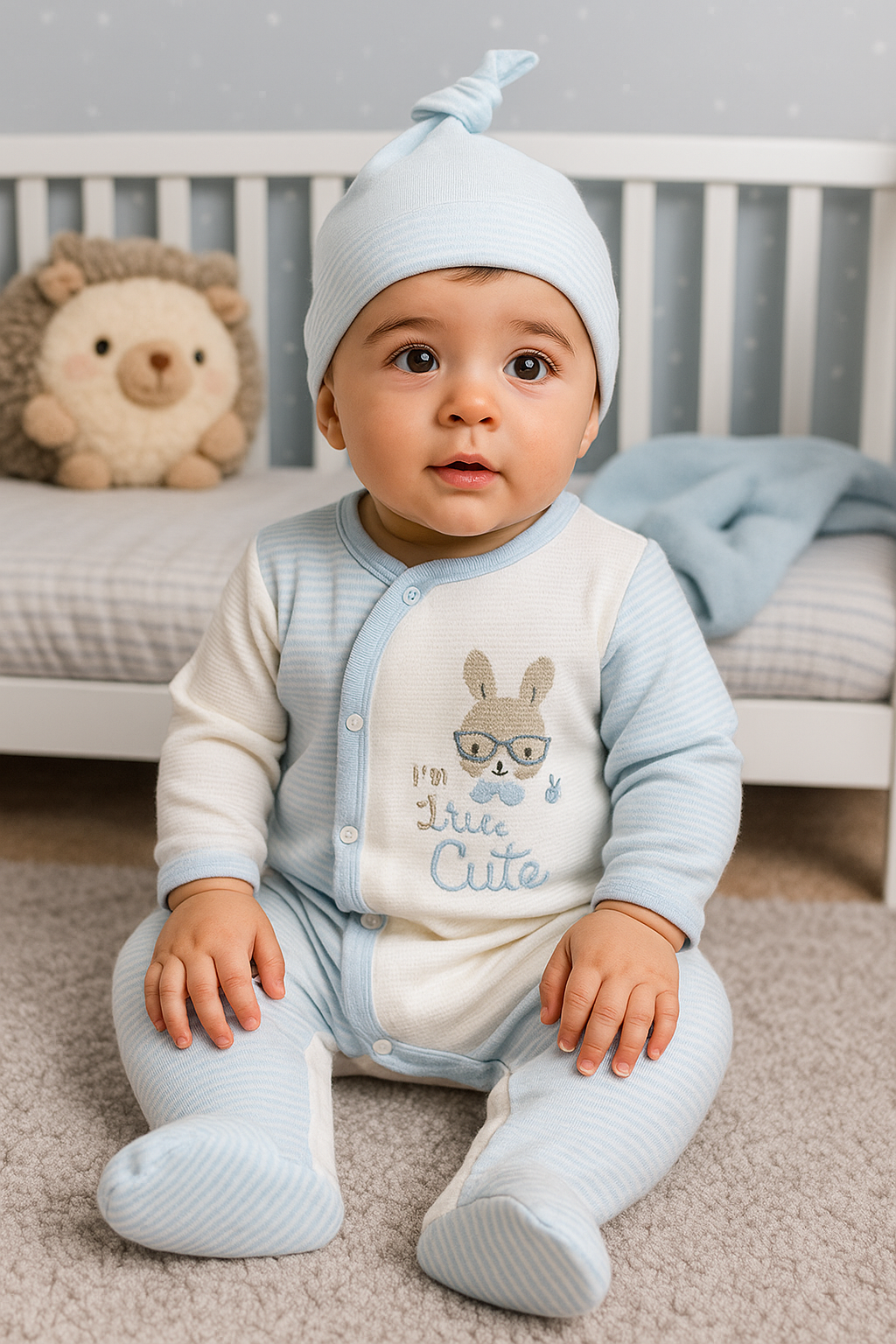 Un luxueux ensemble bébé en coton pour un look confortable et chaud