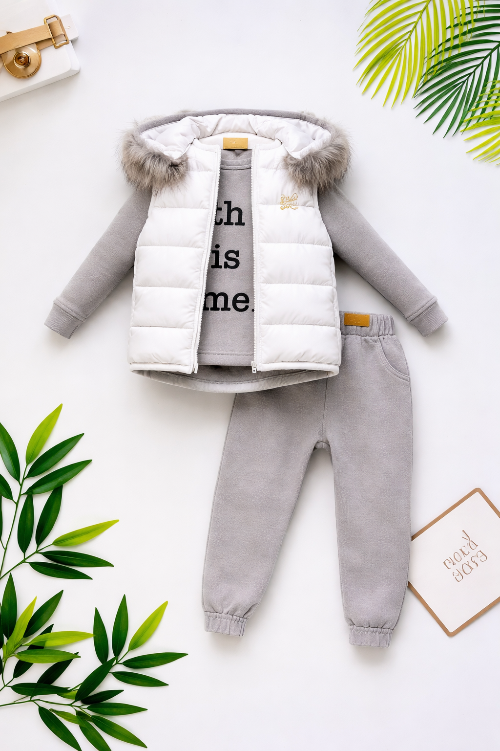 طقم شتوي للأولاد – مكون من3  قطع بتصميم أنيق ومريح