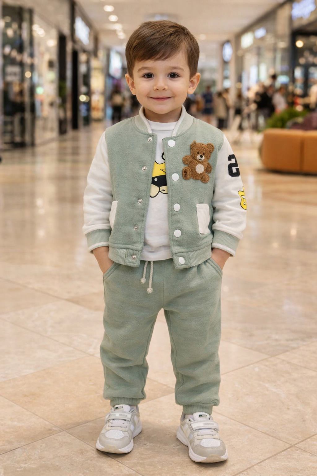 طقم أطفال أولاد – 3 قطع بستايل عصري ومريح