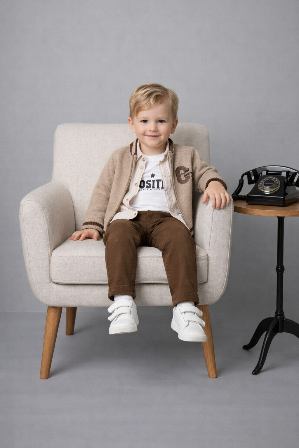 طقم أولادي شتوي 4 قطع بتصميم عصري