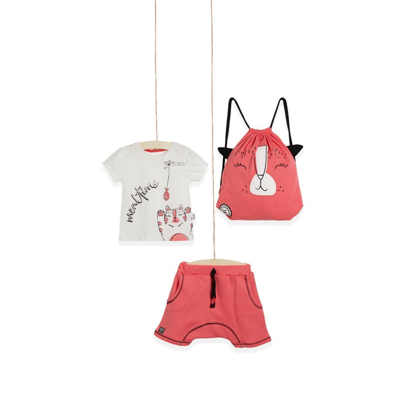 Ensemble 3 pièces comprenant un short et un sac