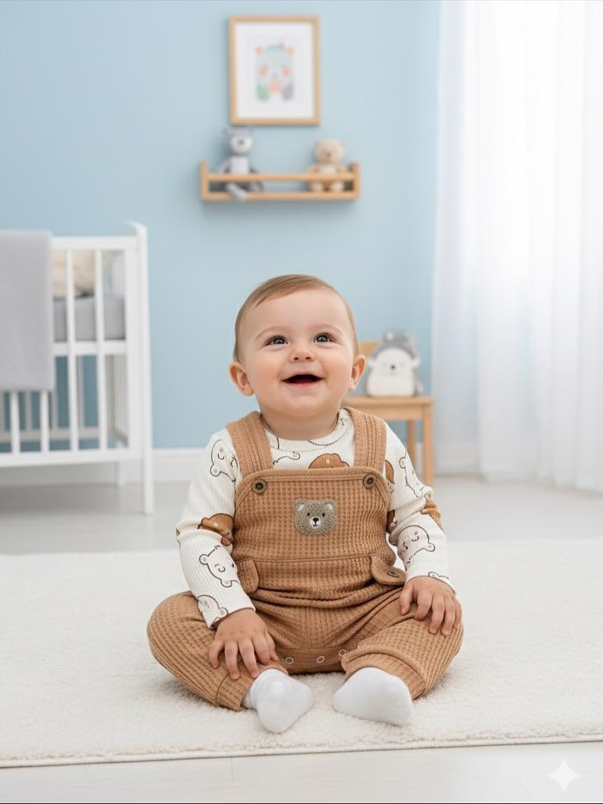 طقم بيبي أنيق – بخامة قطنية وتصميم كاجوال جميل