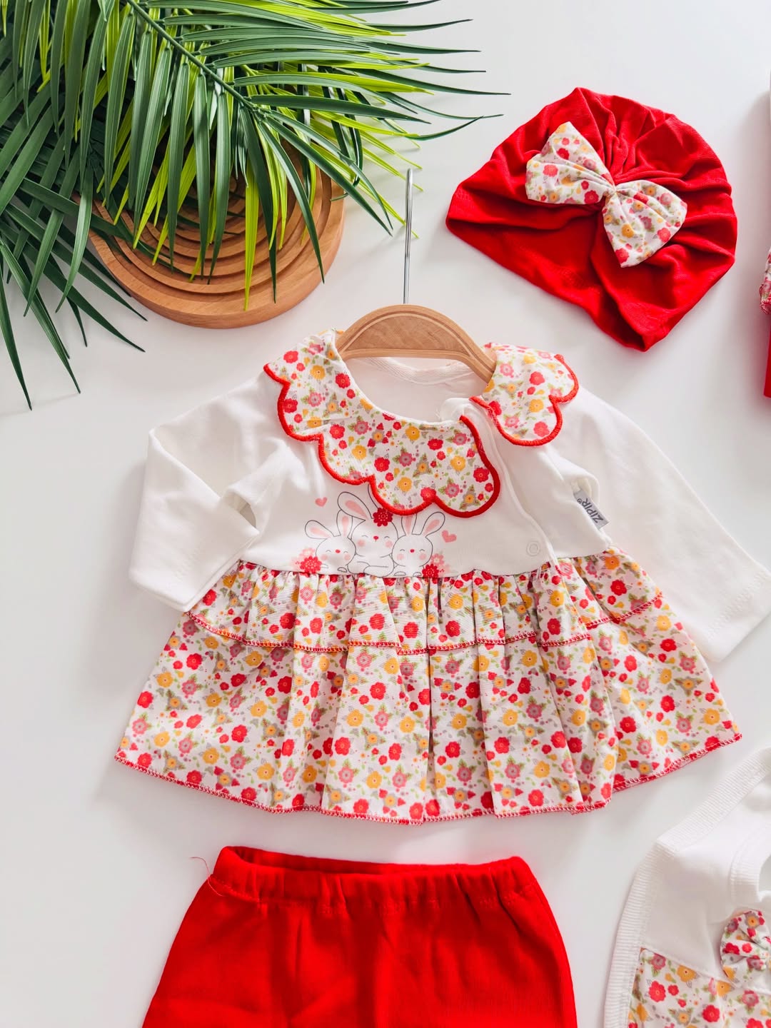 طقم مواليد بناتي كامل 10 قطع – ستايل ناعم وكيوت