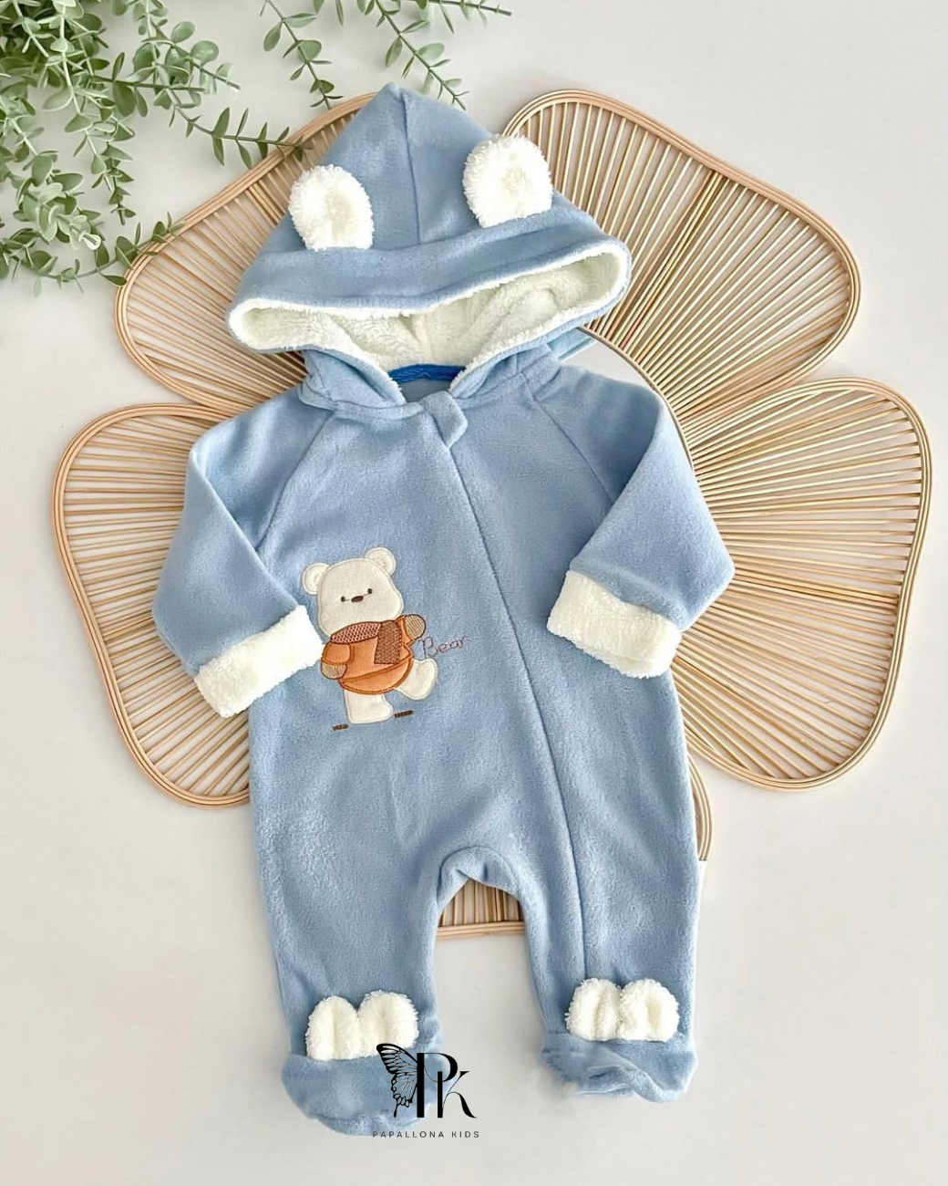 🧸 طقم دبدوب شتوي ناعم ودافئ لطفلك الصغير!