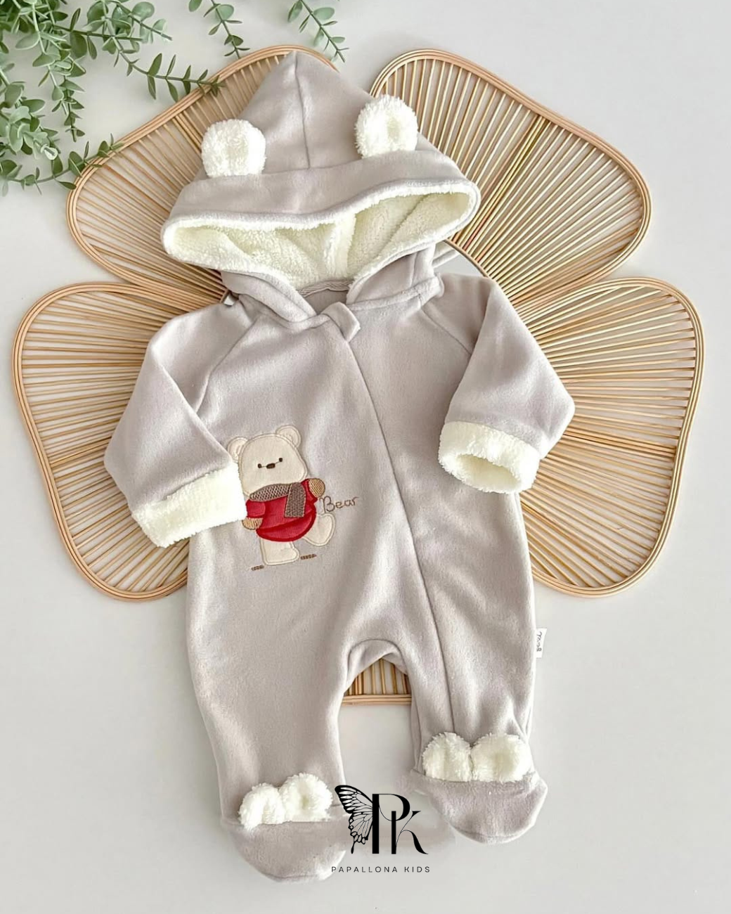 🧸 طقم دبدوب شتوي ناعم ودافئ لطفلك الصغير!