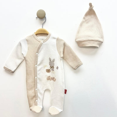 طقم مواليد من القطن الفاخر لإطلالة مريحة ودافئة