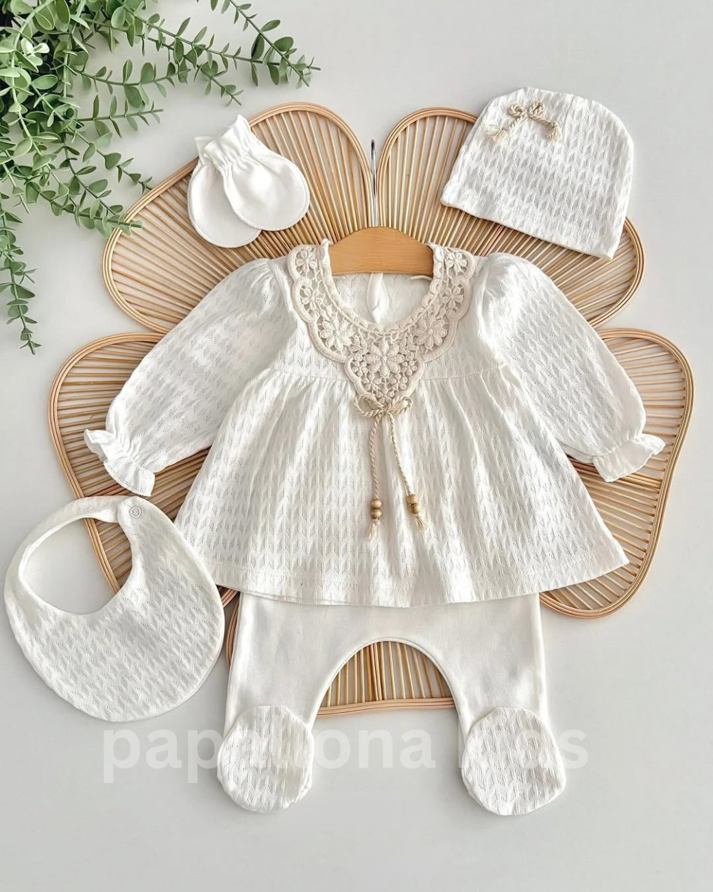 طقم بيبي بناتي 5 قطع High Quality – ناعم ومريح