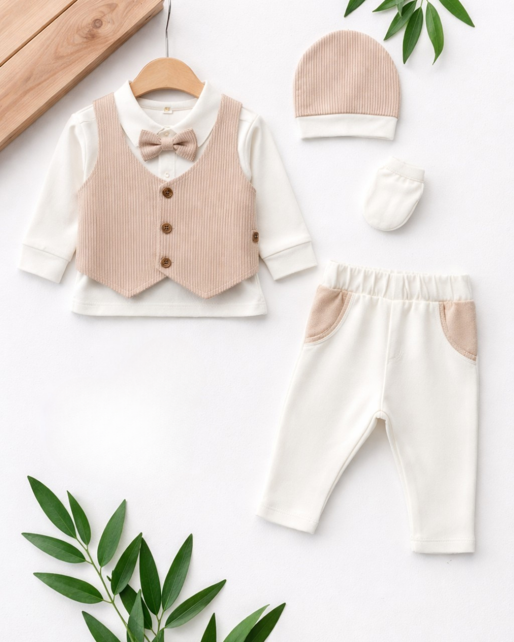 🩶 طقم شتوي أنيق بلمسة كلاسيكية ناعمة