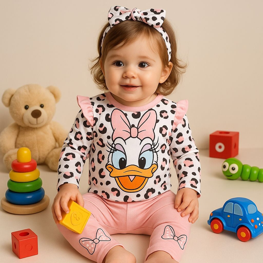 طقم ديزي المميز للبنات – 3 قطع أنيقة ومريحة